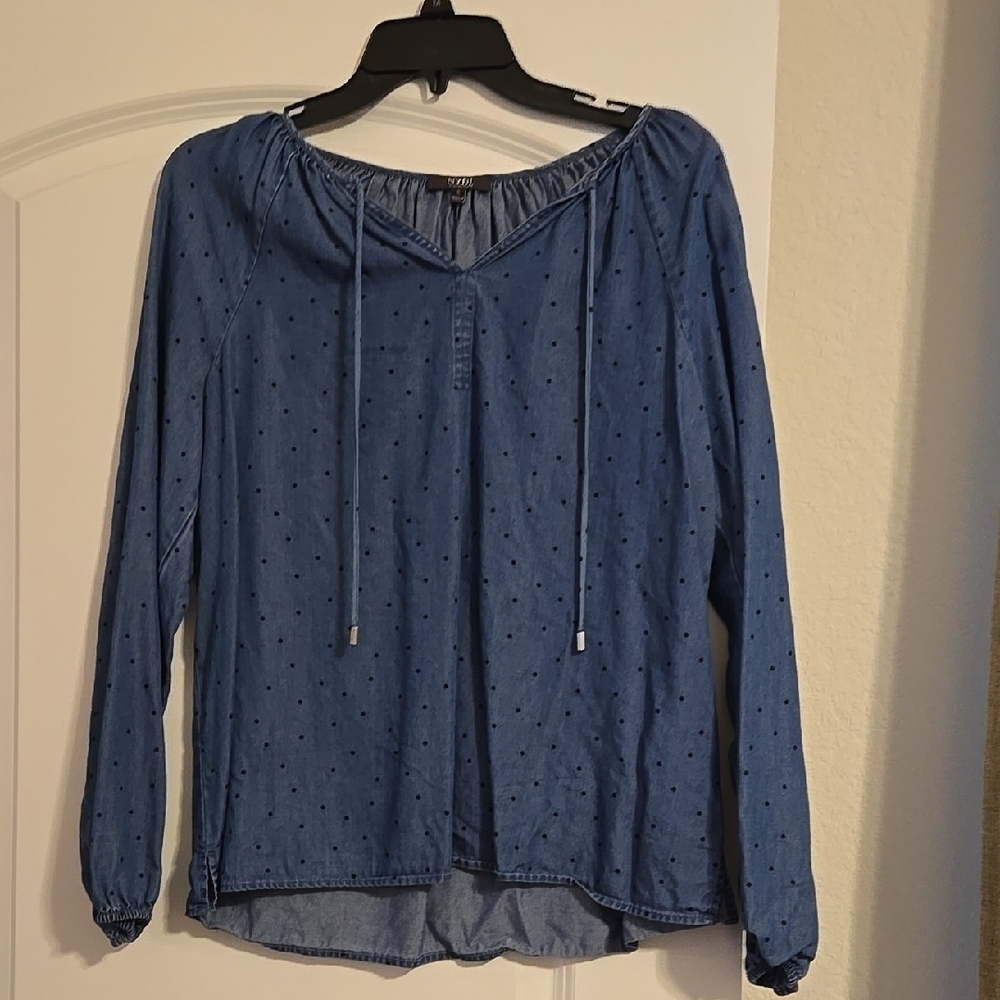 NYDJ Blue Polka Dot Women's Top